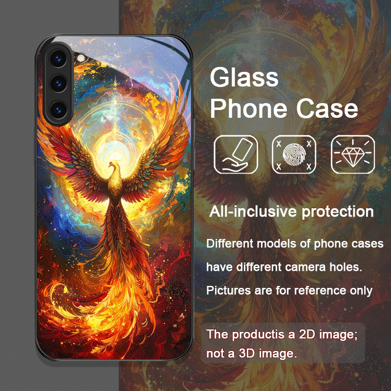 美的フェニックス火炎羽模様強化ガラス製スマホケース Sams - Samsung Galaxy S25 のレビューと価格