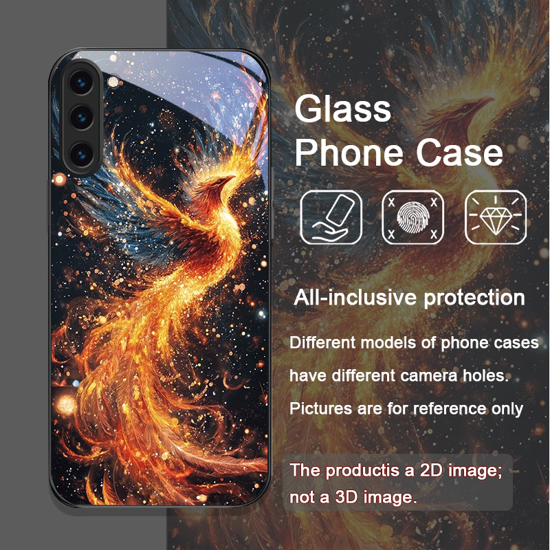 美的フェニックス火炎羽模様強化ガラス製スマホケース Sams - Samsung Galaxy S25 のレビューと価格