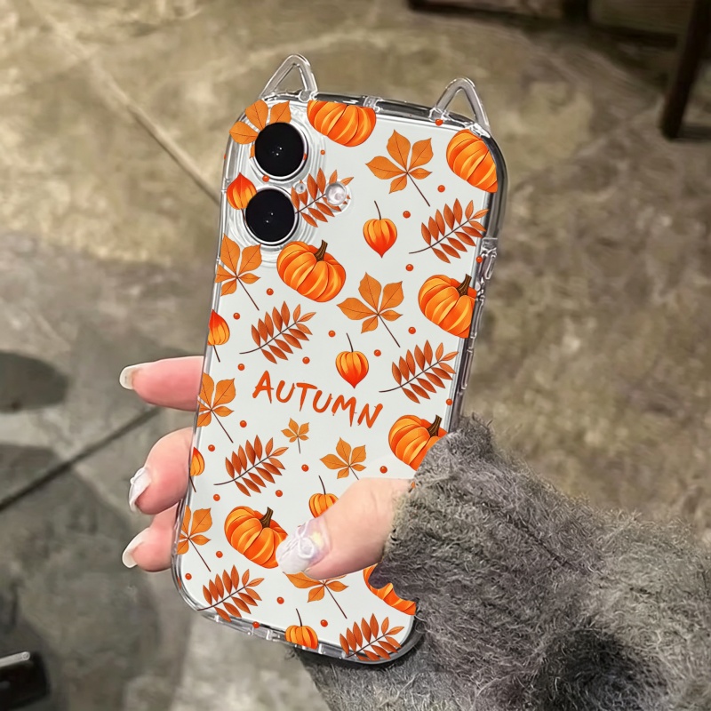 秋のカボチャと落ち葉柄のiPhoneケース（iPhone 1 - Apple Iphone 16 のレビューと価格
