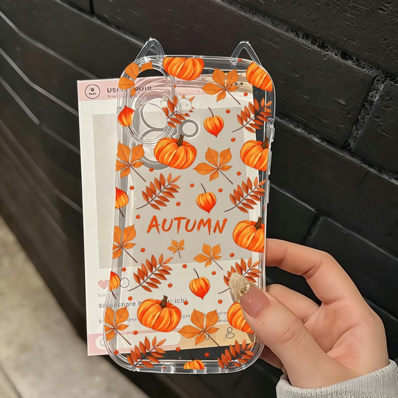 秋のカボチャと落ち葉柄のiPhoneケース（iPhone 1 - Apple Iphone 16 のレビューと価格