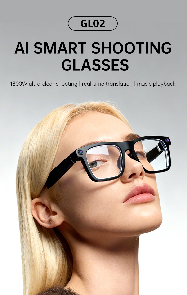 GL02 AIスマートグラス — 13MPカメラ、140以上 - Smart Glasses Lens のレビューと価格