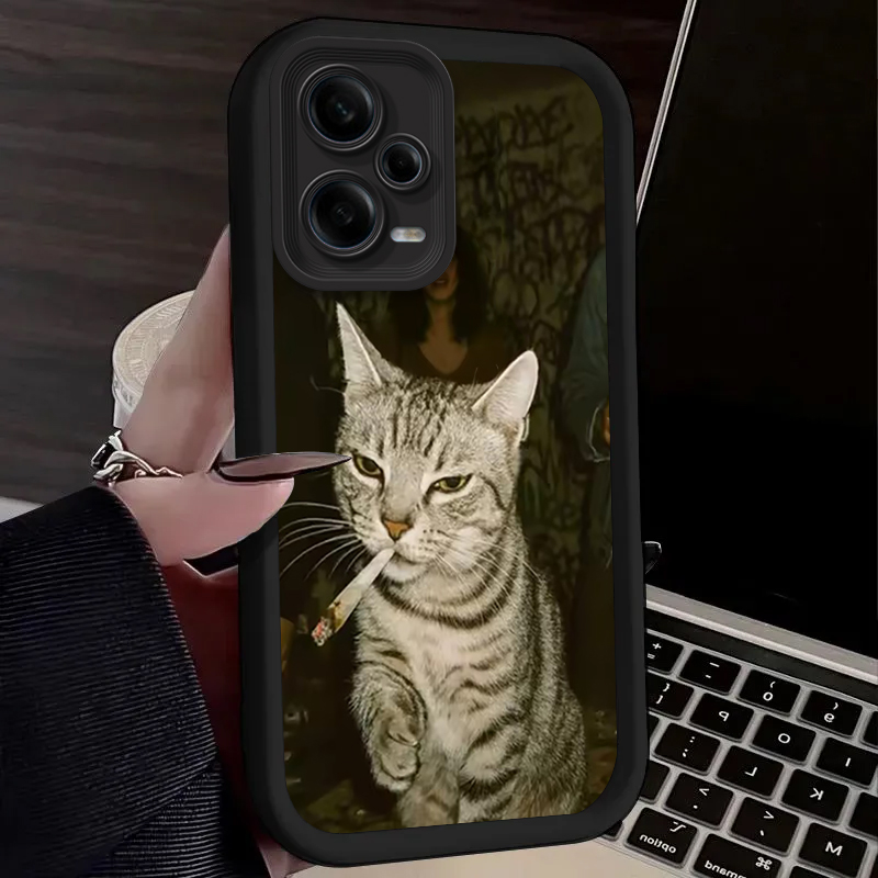流行の猫が喫煙しているデザインのスマホケース Xiaomi  - Xiaomi Redmi Note 14 のレビューと価格